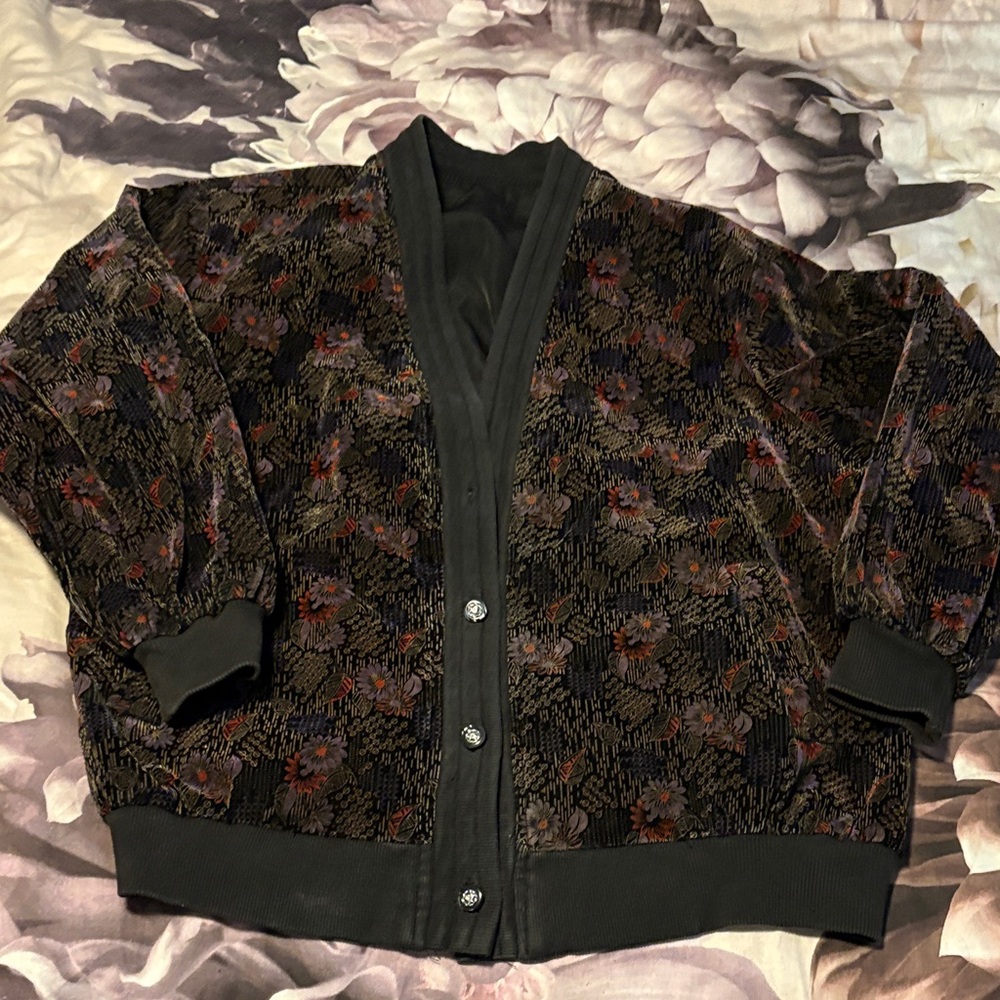 Floral Velvet Women's Bomber Jacket